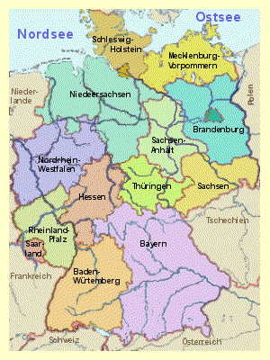 Karte Bundesrepublik Deutschland